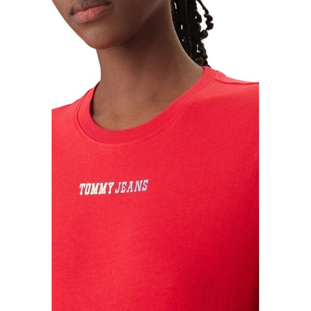 TOMMY JEANS REG ESSENTIAL LOGO 2 TEE EXT T-SHIRT ΜΠΛΟΥΖΑ ΓΥΝΑΙΚΕΙΑ RED ALERT