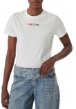 TOMMY JEANS REG ESSENTIAL LOGO 2 TEE EXT T-SHIRT ΜΠΛΟΥΖΑ ΓΥΝΑΙΚΕΙΑ ECRU