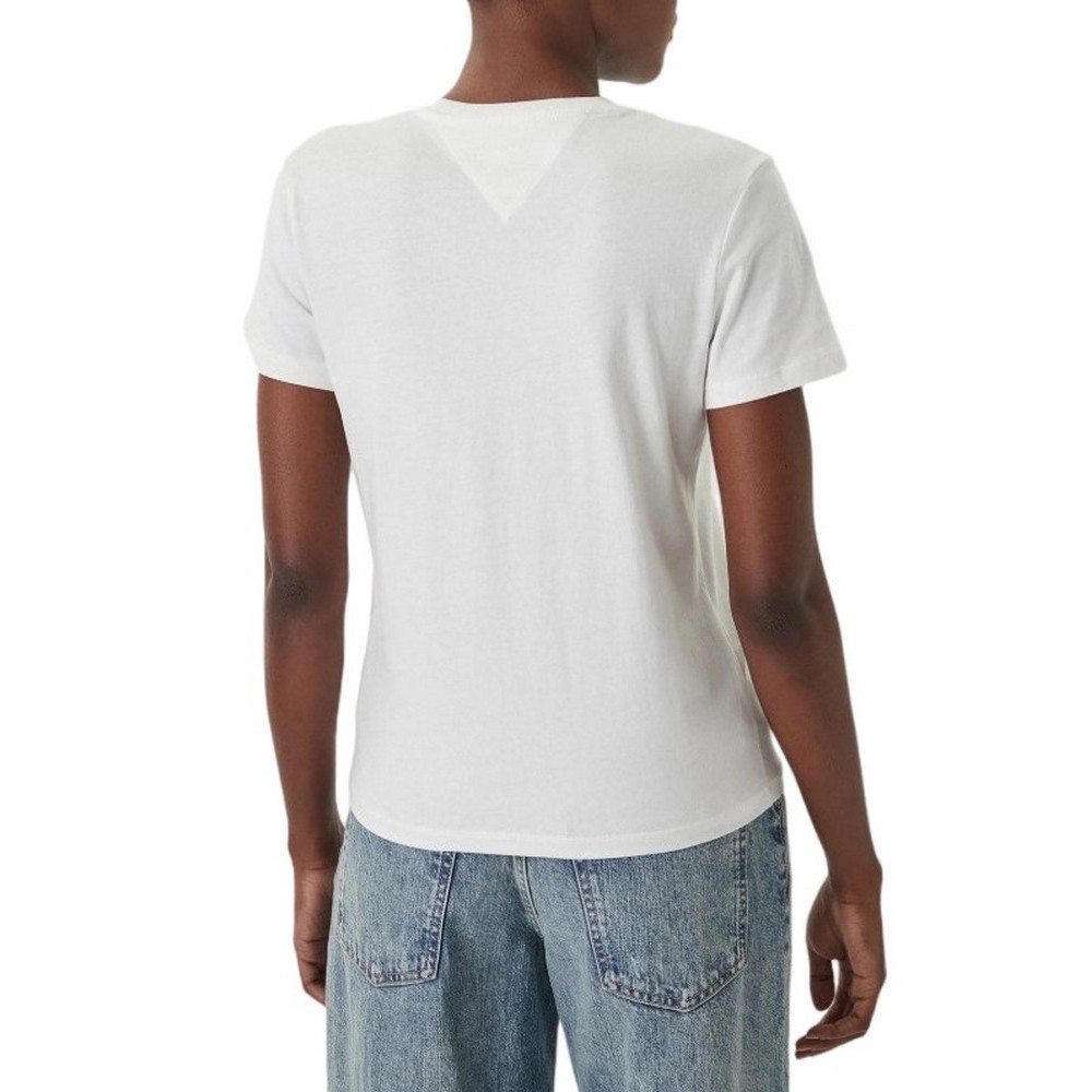 TOMMY JEANS REG ESSENTIAL LOGO 2 TEE EXT T-SHIRT ΜΠΛΟΥΖΑ ΓΥΝΑΙΚΕΙΑ ECRU