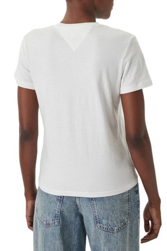 TOMMY JEANS REG ESSENTIAL LOGO 2 TEE EXT T-SHIRT ΜΠΛΟΥΖΑ ΓΥΝΑΙΚΕΙΑ ECRU