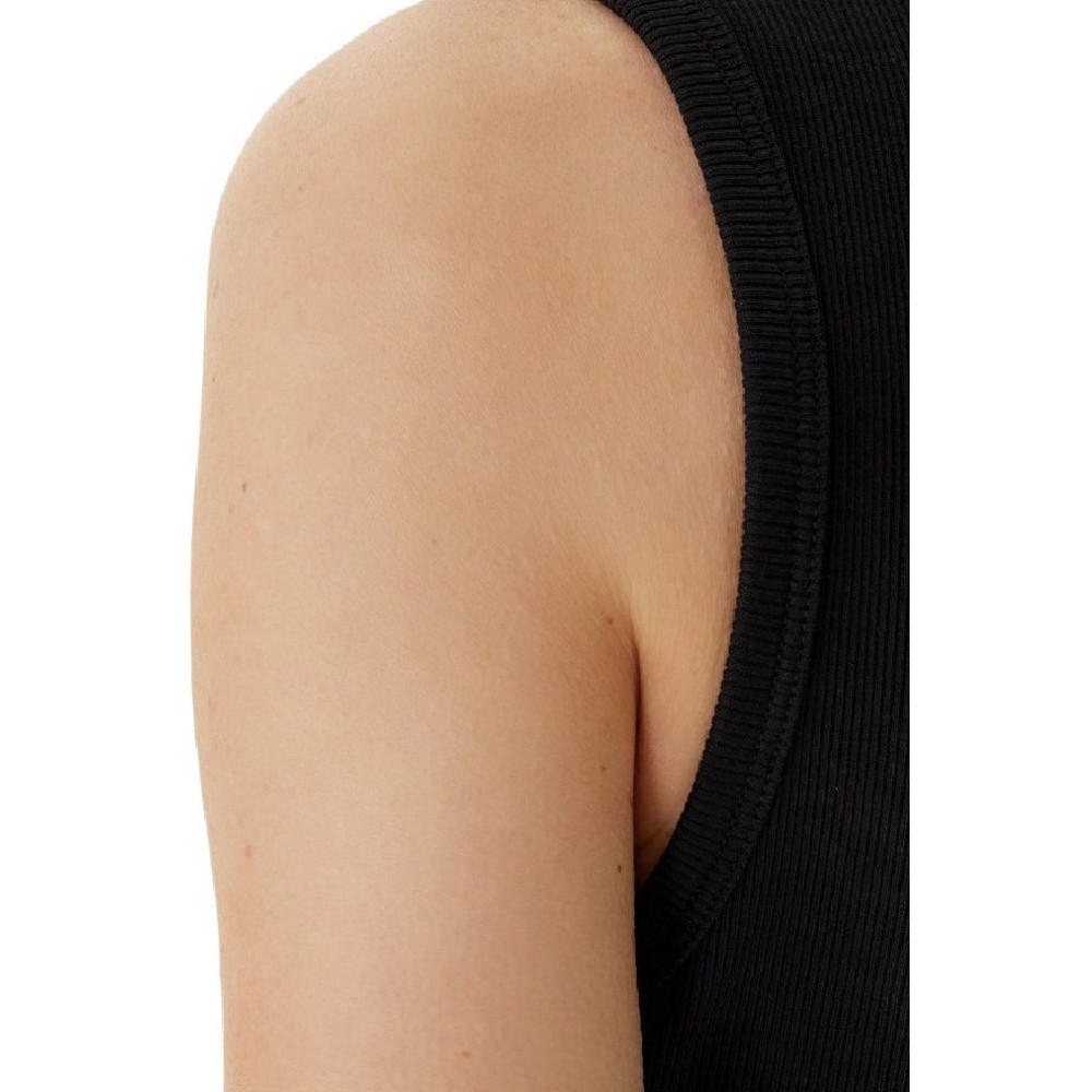 CALVIN KLEIN JEANS SL BABY RIB WOVEN LABEL SQUARE ΦΟΡΕΜΑ ΓΥΝΑΙΚΕΙΟ BLACK