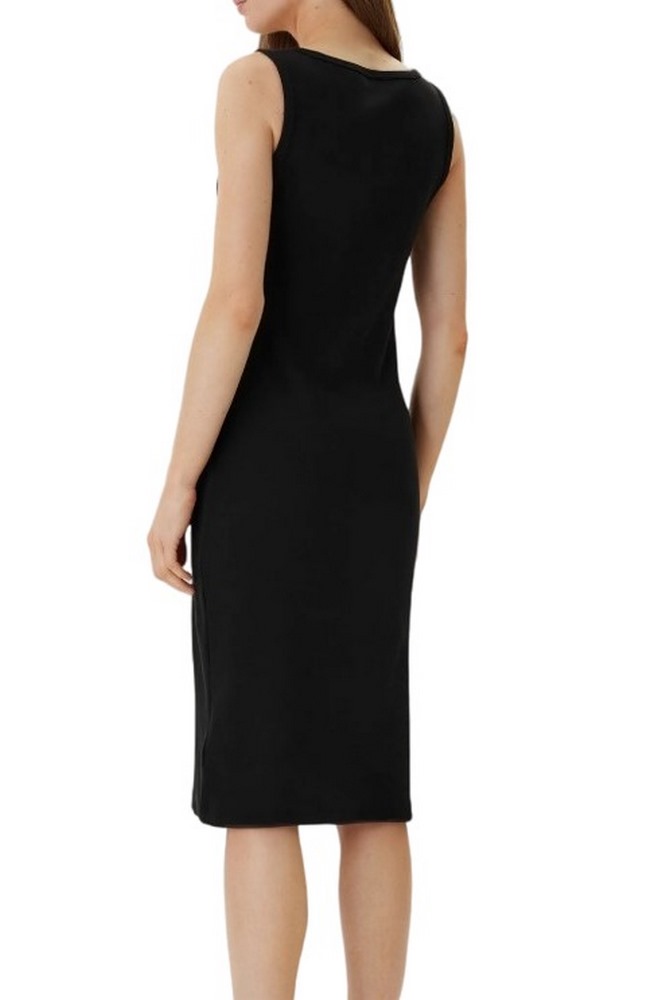 CALVIN KLEIN JEANS SL BABY RIB WOVEN LABEL SQUARE ΦΟΡΕΜΑ ΓΥΝΑΙΚΕΙΟ BLACK