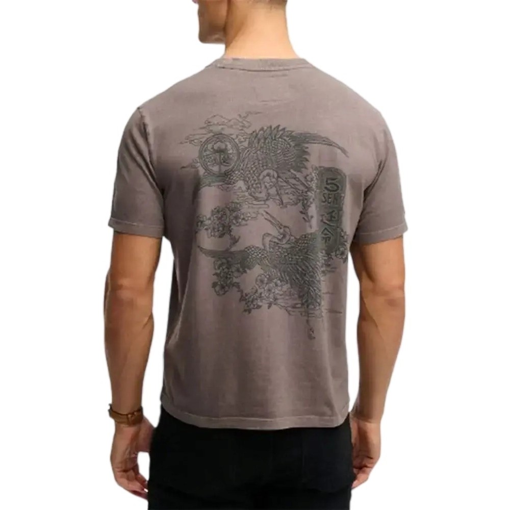 SUPERDRY D2 OVIN TOKYO NARRATIVE LOOSE T-SHIRT ΜΠΛΟΥΖΑ ΑΝΔΡΙΚΗ DARK GREY