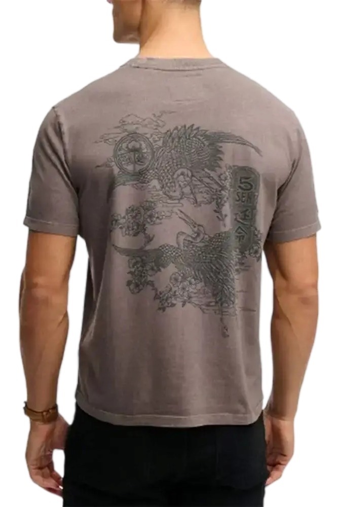 SUPERDRY D2 OVIN TOKYO NARRATIVE LOOSE T-SHIRT ΜΠΛΟΥΖΑ ΑΝΔΡΙΚΗ DARK GREY