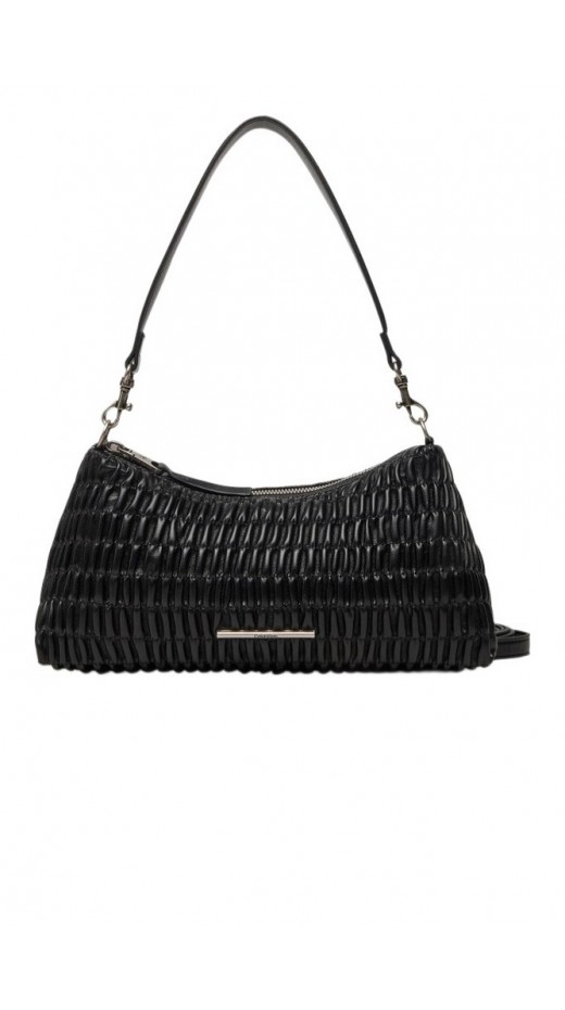 CALVIN KLEIN ROUCHED SHOULDER BAG ΤΣΑΝΤΑ ΓΥΝΑΙΚΕΙΑ BLACK