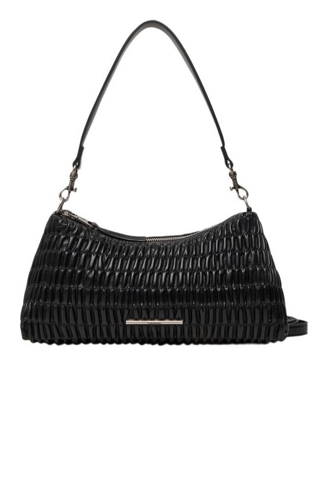 CALVIN KLEIN ROUCHED SHOULDER BAG ΤΣΑΝΤΑ ΓΥΝΑΙΚΕΙΑ BLACK