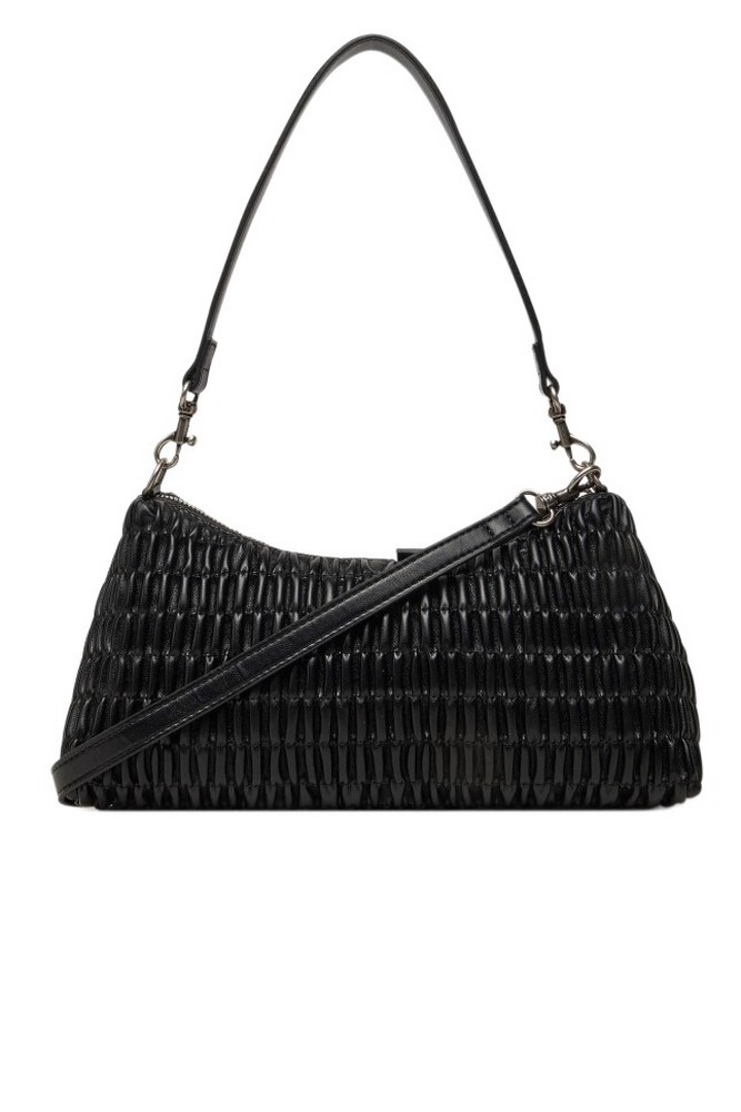 CALVIN KLEIN ROUCHED SHOULDER BAG ΤΣΑΝΤΑ ΓΥΝΑΙΚΕΙΑ BLACK