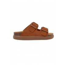 SCHOLL NOELLE CHUNKY SUEDE F311341170 ΠΑΝΤΟΦΛΑ ΓΥΝΑΙΚΕΙΑ BRANDY