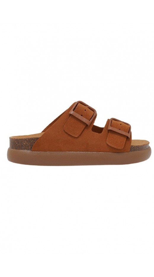 SCHOLL NOELLE CHUNKY SUEDE F311341170 ΠΑΝΤΟΦΛΑ ΓΥΝΑΙΚΕΙΑ BRANDY