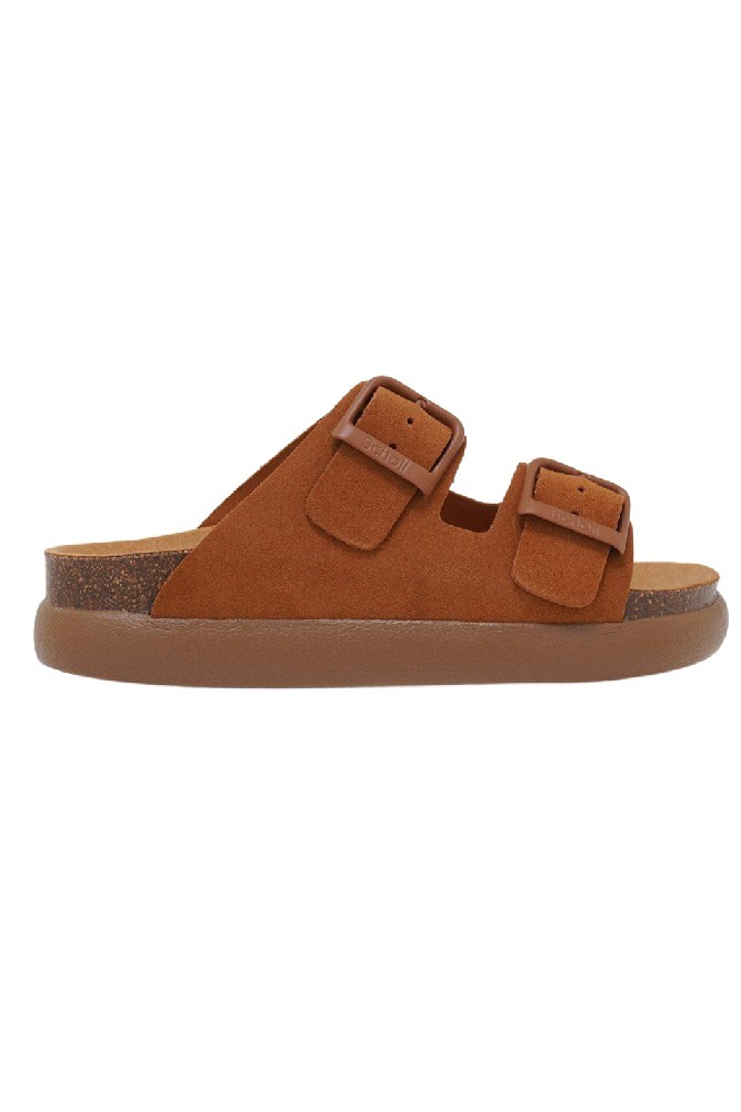 SCHOLL NOELLE CHUNKY SUEDE F311341170 ΠΑΝΤΟΦΛΑ ΓΥΝΑΙΚΕΙΑ BRANDY