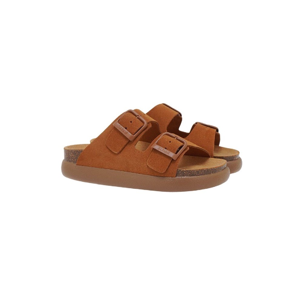 SCHOLL NOELLE CHUNKY SUEDE F311341170 ΠΑΝΤΟΦΛΑ ΓΥΝΑΙΚΕΙΑ BRANDY