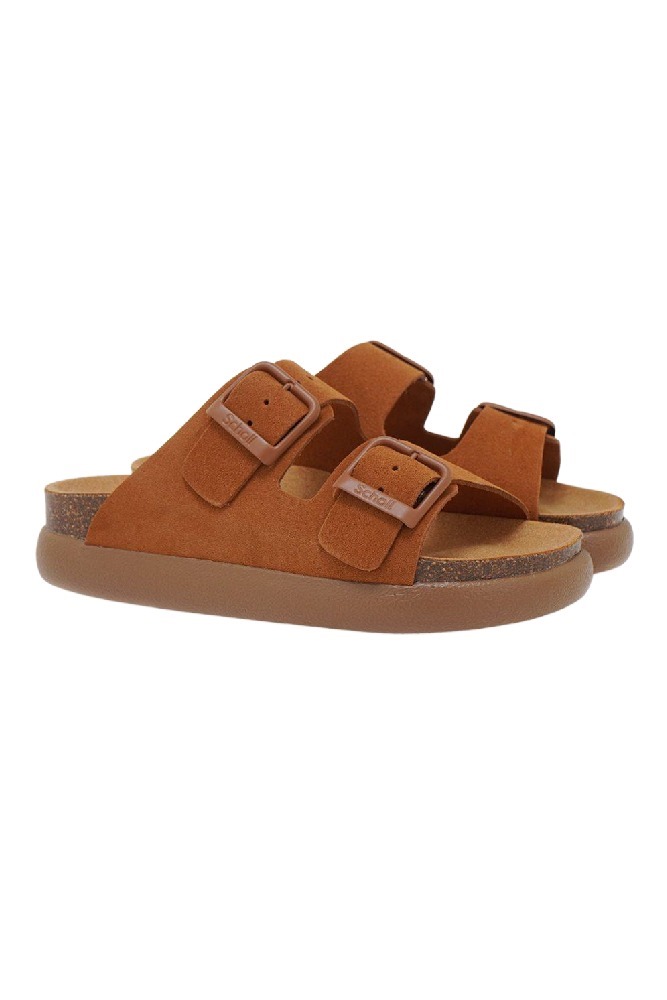 SCHOLL NOELLE CHUNKY SUEDE F311341170 ΠΑΝΤΟΦΛΑ ΓΥΝΑΙΚΕΙΑ BRANDY