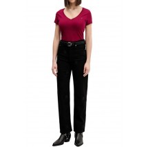 TOMMY JEANS V-NECK TEE T-SHIRT ΜΠΛΟΥΖΑ ΓΥΝΑΙΚΕΙΑ DARK RED