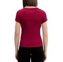 TOMMY JEANS V-NECK TEE T-SHIRT ΜΠΛΟΥΖΑ ΓΥΝΑΙΚΕΙΑ DARK RED