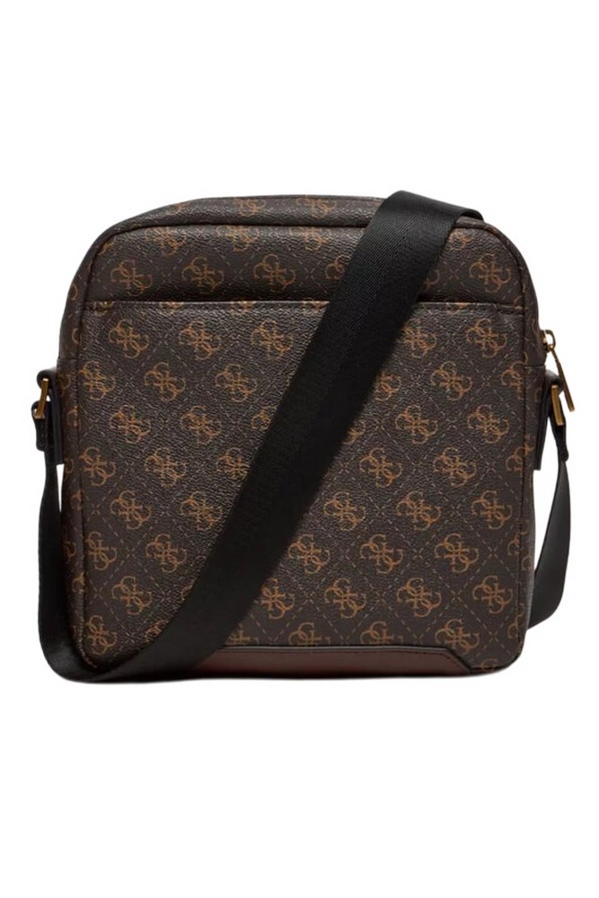 GUESS TORINO TOP ZIP CROSSBODY FLAT ΤΣΑΝΤΑ ΑΝΔΡΙΚΗ BROWN