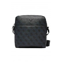 GUESS TORINO TOP ZIP CROSSBODY FLAT ΤΣΑΝΤΑ ΑΝΔΡΙΚΗ BLACK