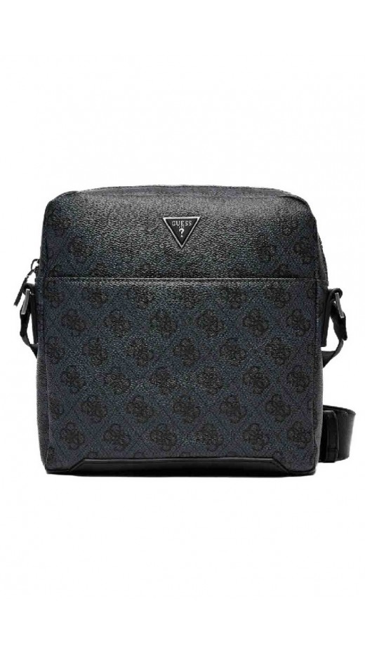GUESS TORINO TOP ZIP CROSSBODY FLAT ΤΣΑΝΤΑ ΑΝΔΡΙΚΗ BLACK