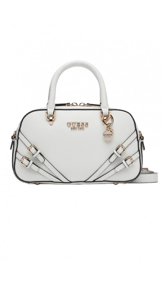 GUESS BRAMINA SMALL SATCHEL ΤΣΑΝΤΑ ΓΥΝΑΙΚΕΙΑ WHITE