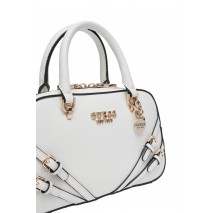 GUESS BRAMINA SMALL SATCHEL ΤΣΑΝΤΑ ΓΥΝΑΙΚΕΙΑ WHITE