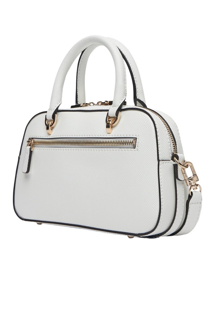 GUESS BRAMINA SMALL SATCHEL ΤΣΑΝΤΑ ΓΥΝΑΙΚΕΙΑ WHITE