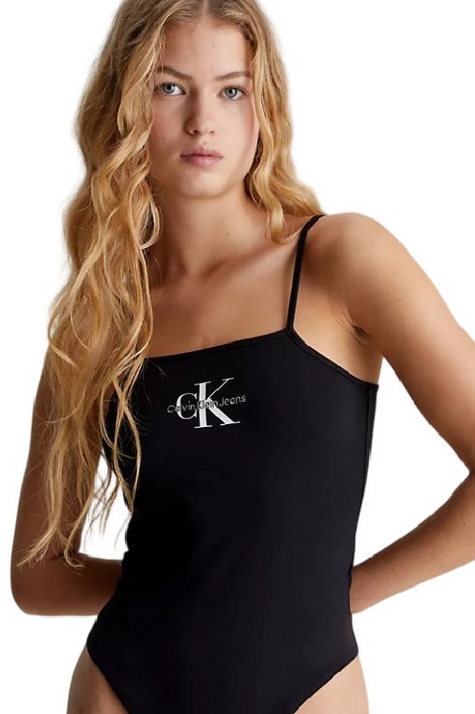 CALVIN KLEIN JEANS MONOLOGO STRAPPY BODY ΚΟΡΜΑΚΙ ΓΥΝΑΙΚΕΙΟ BLACK