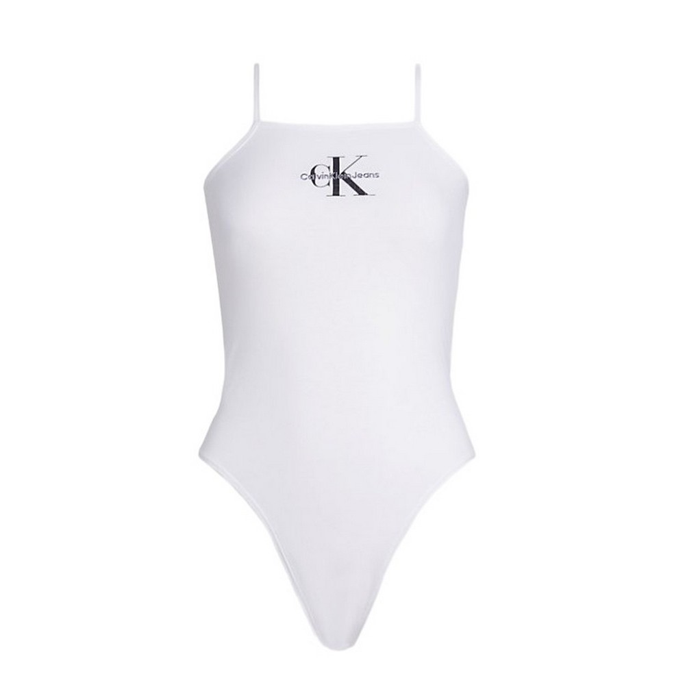 CALVIN KLEIN JEANS MONOLOGO STRAPPY BODY ΚΟΡΜΑΚΙ ΓΥΝΑΙΚΕΙΟ BRIGHT WHITE