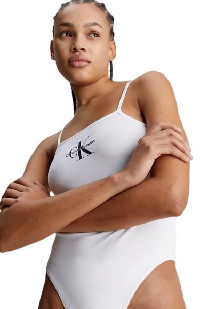 CALVIN KLEIN JEANS MONOLOGO STRAPPY BODY ΚΟΡΜΑΚΙ ΓΥΝΑΙΚΕΙΟ BRIGHT WHITE