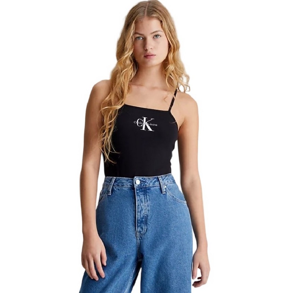 CALVIN KLEIN JEANS MONOLOGO STRAPPY BODY ΚΟΡΜΑΚΙ ΓΥΝΑΙΚΕΙΟ BLACK