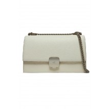CALVIN KLEIN JEANS FORGED LOCK SMALL FLAP ΤΣΑΝΤΑ ΓΥΝΑΙΚΕΙΑ OFF WHITE