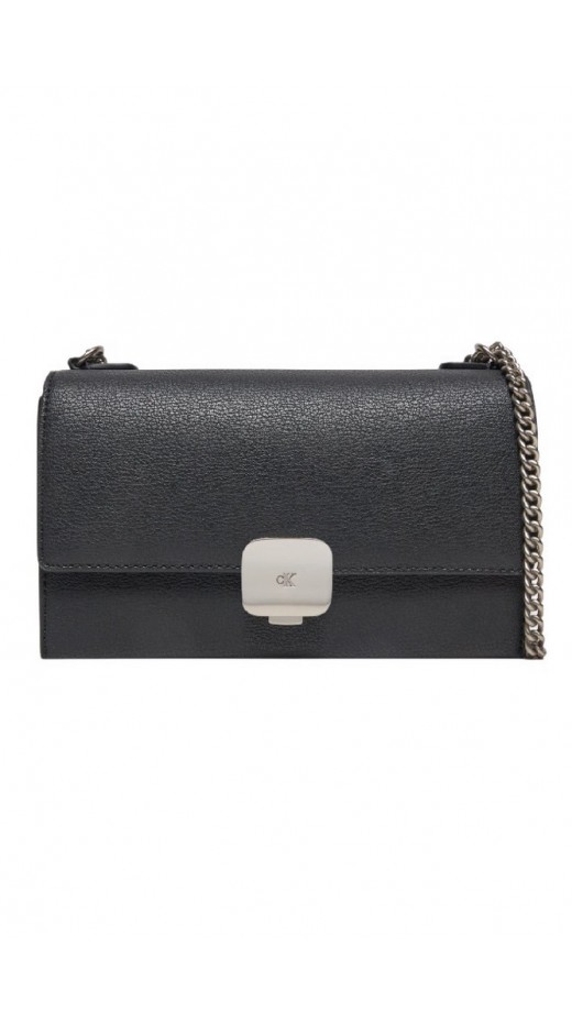 CALVIN KLEIN JEANS FORGED LOCK SMALL FLAP ΤΣΑΝΤΑ ΓΥΝΑΙΚΕΙΑ BLACK