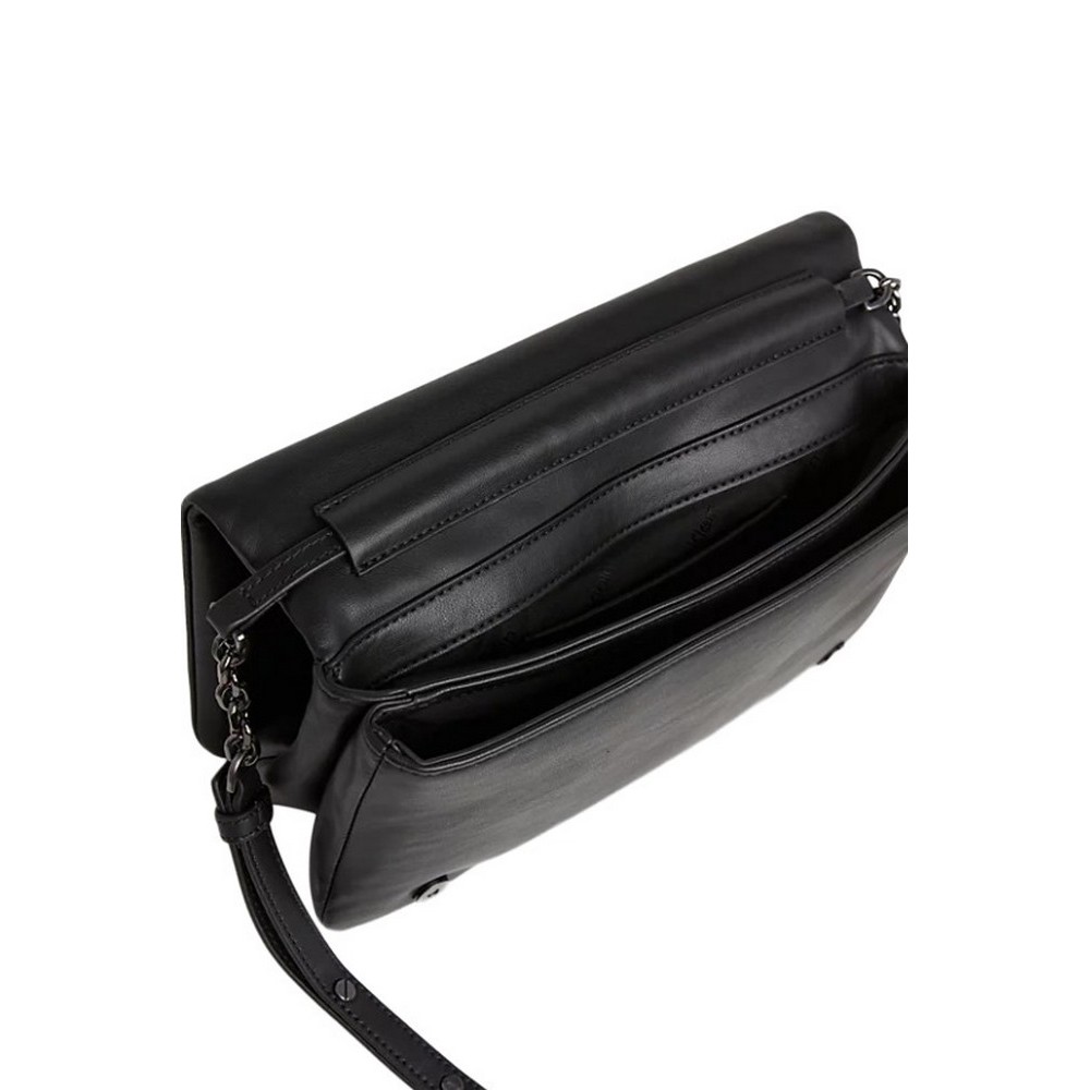 CALVIN KLEIN JEANS RE-LOCK QUILT SHOULDER BAG ΤΣΑΝΤΑ ΓΥΝΑΙΚΕΙΑ BLACK