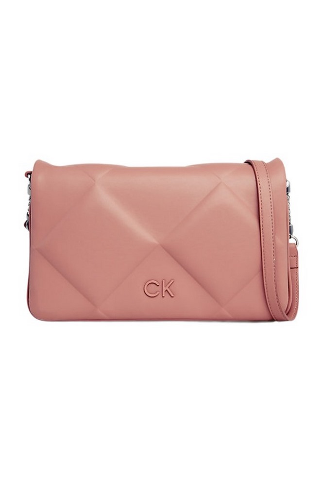 CALVIN KLEIN JEANS RE-LOCK QUILT SHOULDER BAG ΤΣΑΝΤΑ ΓΥΝΑΙΚΕΙΑ ROSE