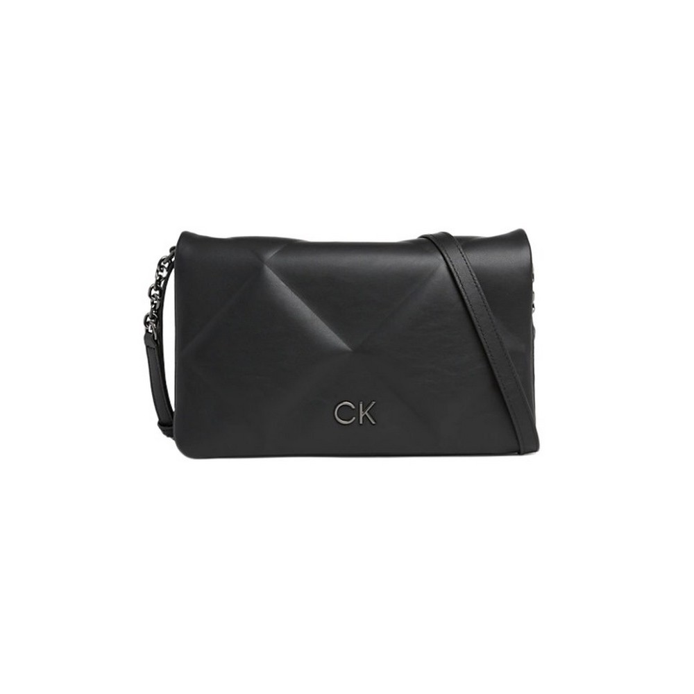 CALVIN KLEIN JEANS RE-LOCK QUILT SHOULDER BAG ΤΣΑΝΤΑ ΓΥΝΑΙΚΕΙΑ BLACK