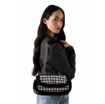 GUESS CRISTI CONVERTIBLE XBODY FLAP ΤΣΑΝΤΑ ΓΥΝΑΙΚΕΙΑ BLACK/WHITE