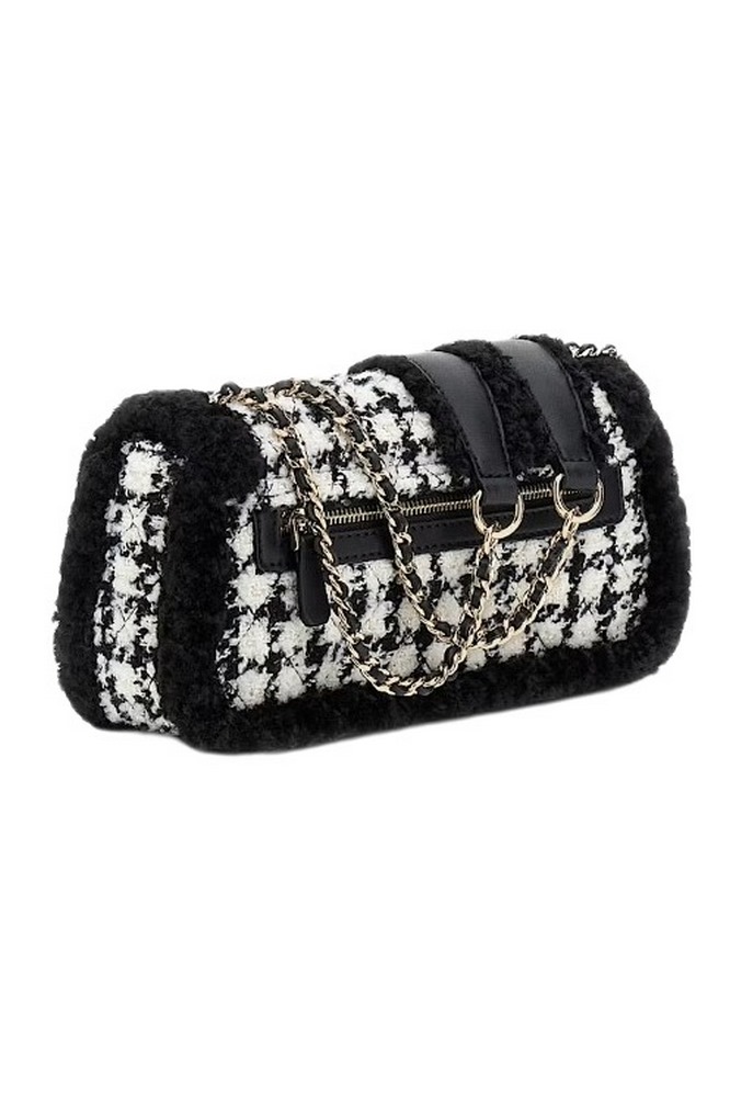 GUESS CRISTI CONVERTIBLE XBODY FLAP ΤΣΑΝΤΑ ΓΥΝΑΙΚΕΙΑ BLACK/WHITE