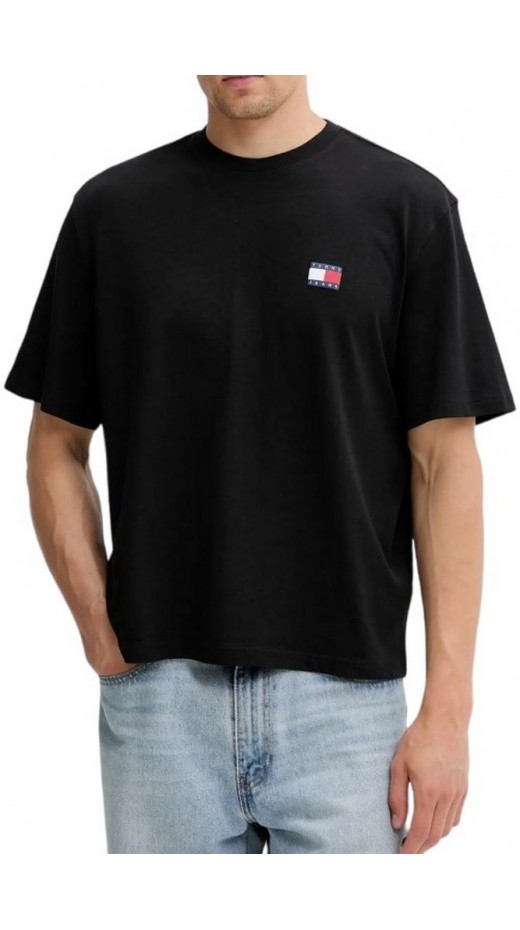 TOMMY JEANS 90S POP COL NW CLSC T EXT T-SHIRT ΜΠΛΟΥΖΑ ΑΝΔΡΙΚΗ BLACK