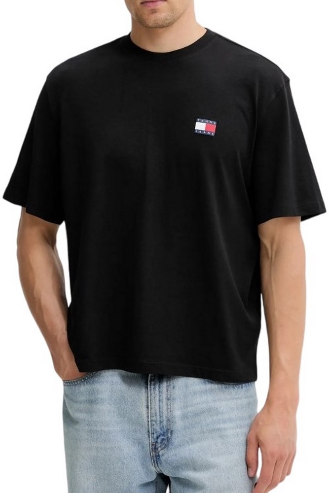 TOMMY JEANS 90S POP COL NW CLSC T EXT T-SHIRT ΜΠΛΟΥΖΑ ΑΝΔΡΙΚΗ BLACK