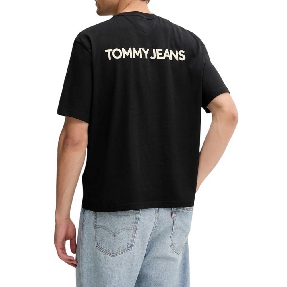 TOMMY JEANS 90S POP COL NW CLSC T EXT T-SHIRT ΜΠΛΟΥΖΑ ΑΝΔΡΙΚΗ BLACK