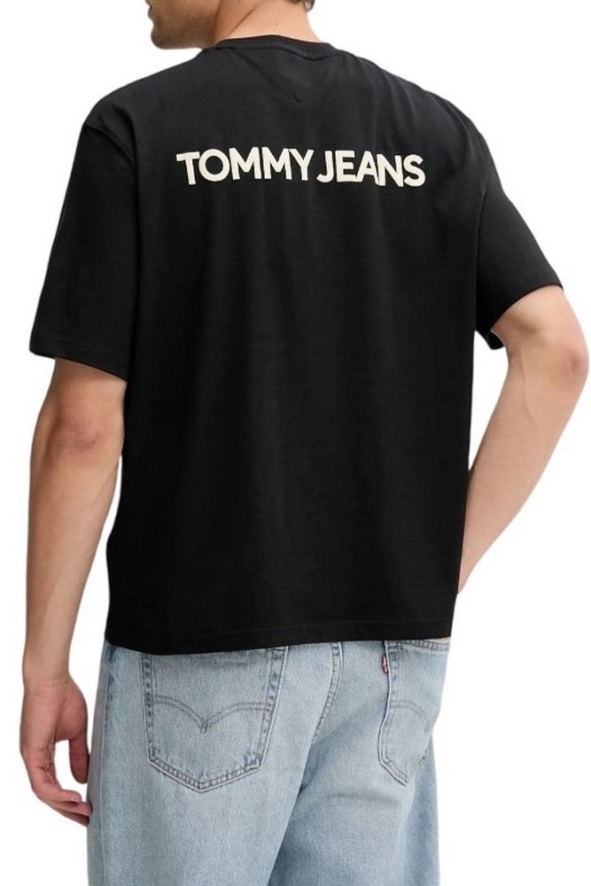 TOMMY JEANS 90S POP COL NW CLSC T EXT T-SHIRT ΜΠΛΟΥΖΑ ΑΝΔΡΙΚΗ BLACK