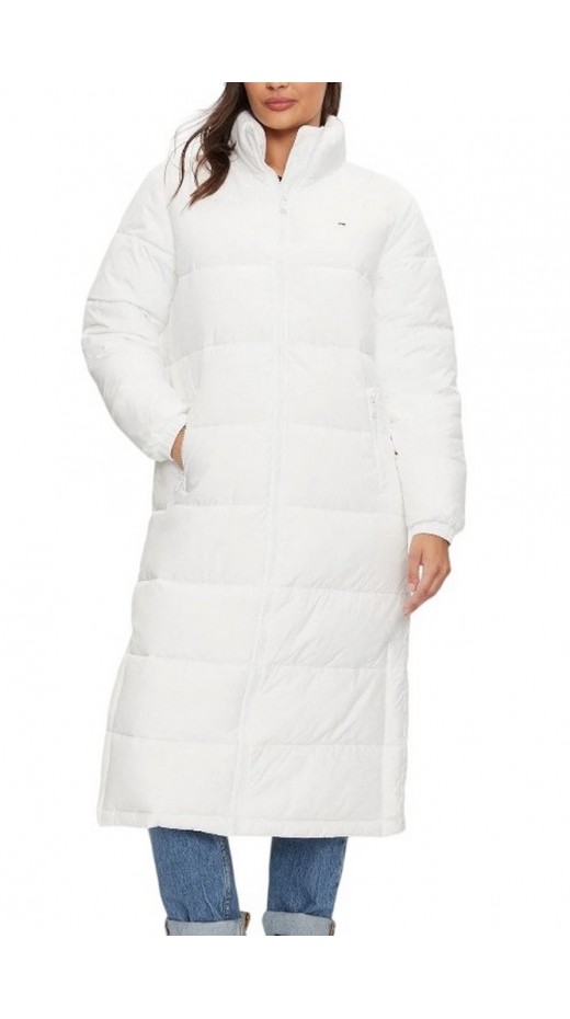 TOMMY HILFIGER TJW MAXI ESSENTIAL PUFFER ΜΠΟΥΦΑΝ ΓΥΝΑΙΚΕΙΟ WHITE