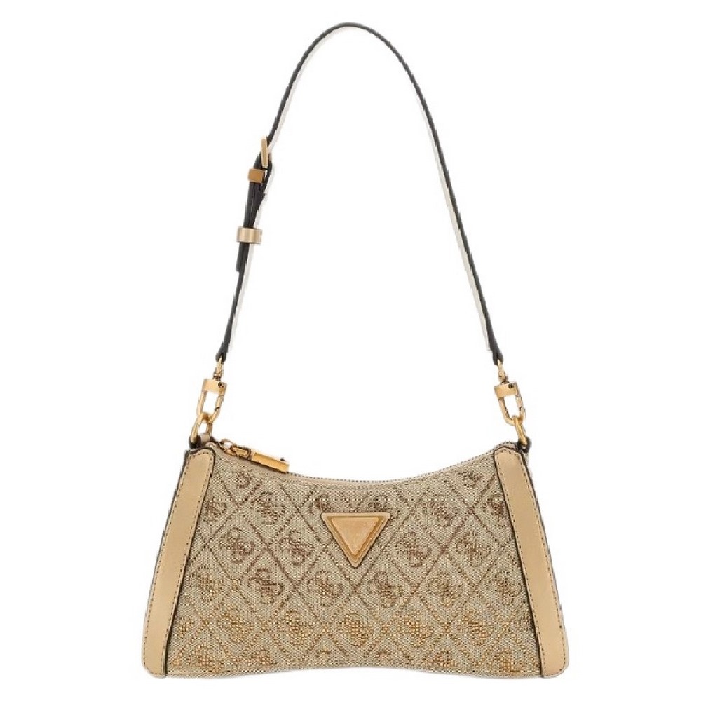 GUESS DILI TOP ZIP SHOULDER BAG ΤΣΑΝΤΑ ΓΥΝΑΙΚΕΙΑ LATTE