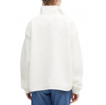 TOMMY JEANS ZIP THROUGH BADGE TEDDY ΖΑΚΕΤΑ ΓΥΝΑΙΚΕΙΑ WHITE