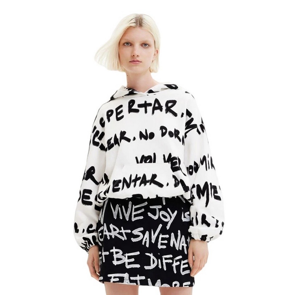 ΜΠΛΟΥΖΑ ΦΟΥΤΕΡ SWEAT_KORA ΓΥΝΑΙΚΕΙΟ DESIGUAL BLACK/WHITE