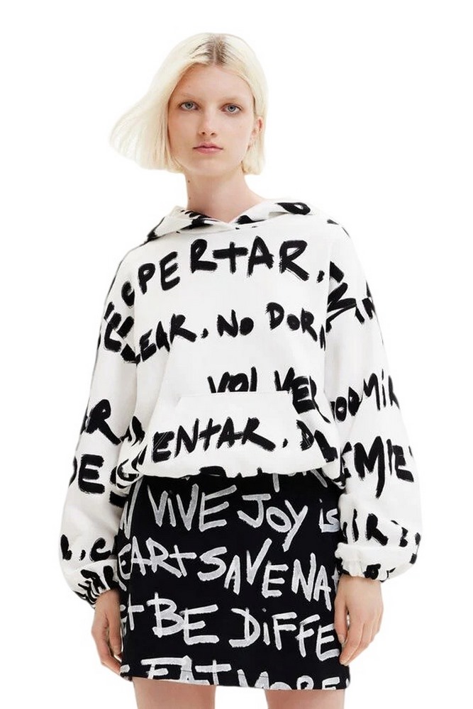 ΜΠΛΟΥΖΑ ΦΟΥΤΕΡ SWEAT_KORA ΓΥΝΑΙΚΕΙΟ DESIGUAL BLACK/WHITE