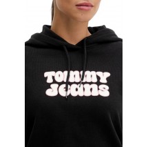 TOMMY JEANS REG ESS LOGO 2 HOODIE EXT ΜΠΛΟΥΖΑ ΦΟΥΤΕΡ ΓΥΝΑΙΚΕΙΑ BLACK