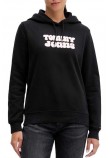 TOMMY JEANS REG ESS LOGO 2 HOODIE EXT ΜΠΛΟΥΖΑ ΦΟΥΤΕΡ ΓΥΝΑΙΚΕΙΑ BLACK