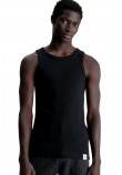 CALVIN KLEIN JEANS WOVEN TAB TANK TOP ΜΠΛΟΥΖΑ ΑΝΔΡΙΚΗ BLACK