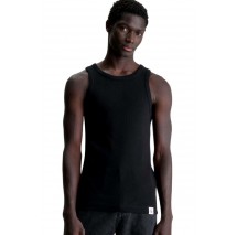 CALVIN KLEIN JEANS WOVEN TAB TANK TOP ΜΠΛΟΥΖΑ ΑΝΔΡΙΚΗ BLACK