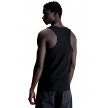 CALVIN KLEIN JEANS WOVEN TAB TANK TOP ΜΠΛΟΥΖΑ ΑΝΔΡΙΚΗ BLACK