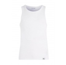 CALVIN KLEIN JEANS WOVEN TAB TANK TOP ΜΠΛΟΥΖΑ ΑΝΔΡΙΚΗ BRIGHT WHITE